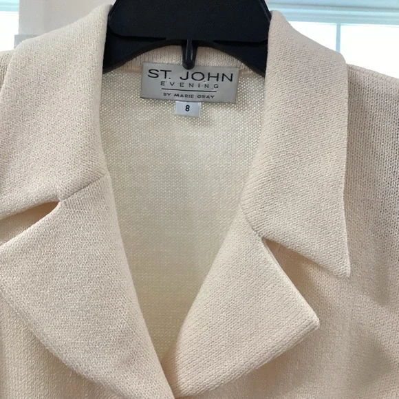 St. John Evening by Marie Gray Cream Evening Blazer - Picture 5 of 11
